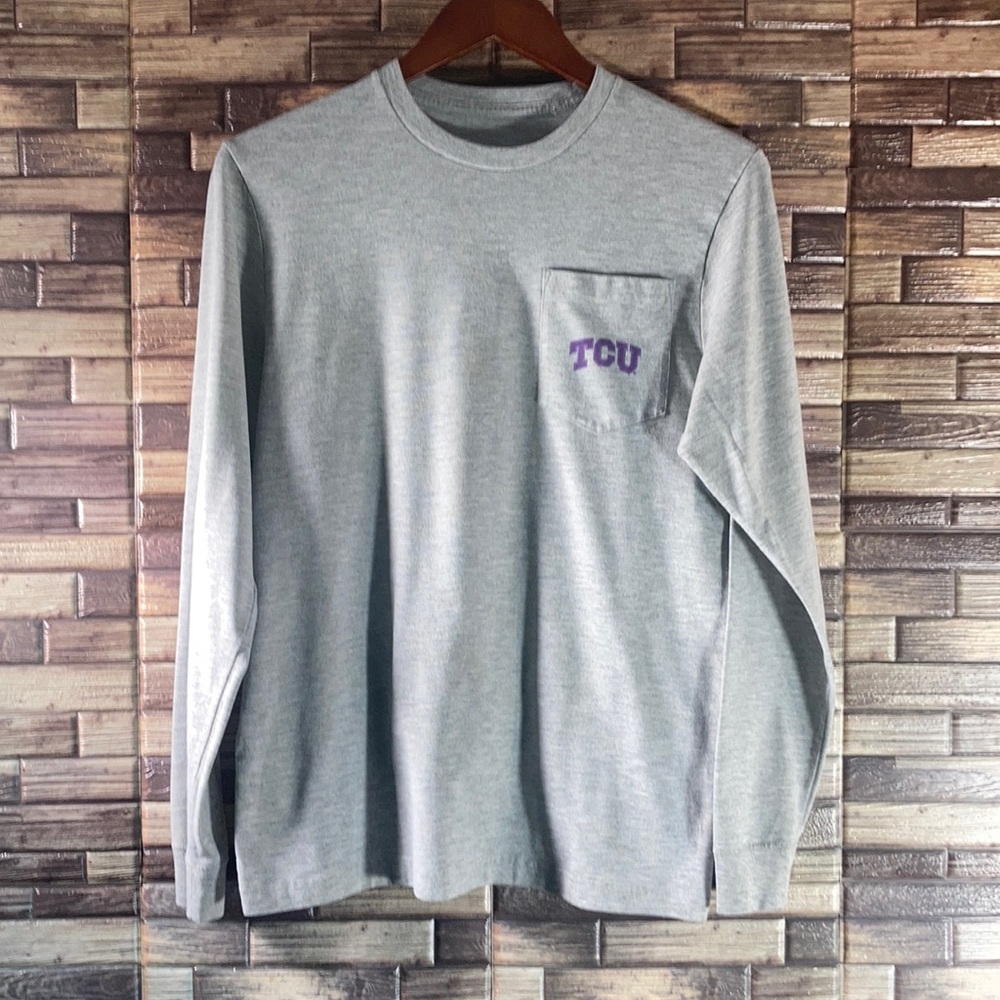 EUC Gray TCU Lauren James Long Sleeve T Shirt Small